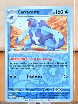 Pokémon TCG: Carracosta - 038/142 - Reverse Holo - Stellar Crown - NM - Image 1 of 2
