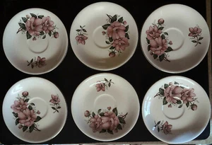 ALFRED MEAKIN Rare Floral Pattern 6 Small Plates 14.3cm / 5.63inch Vintage - Picture 1 of 2