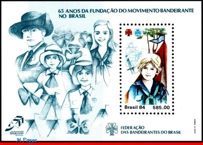 1947 BRASIL 1984 SCOUTS EN BRASIL, 65º ANIVERSARIO, SCOUTING, RHM B-68, MNH Foto 1 de 2