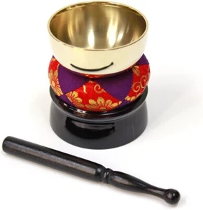 ORIN Japanese Buddhist Singing Bowl Bell 4 Set Butsudan Meditation Zen 70mm - Picture 1 of 6