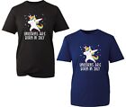 T-Shirt Unicorns Are Born In July Tupfen Einhorn Geburtstag Monat Slogan T-Shirt Top