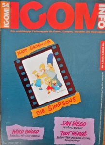 ICOM INFO Heft 54 - 1991 Comic-Magazin Simpsons Hard Boiled Darrow Tout Herge - Picture 1 of 2