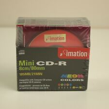 Imation Neon Mini CD-R Compact Disks 202MB x5