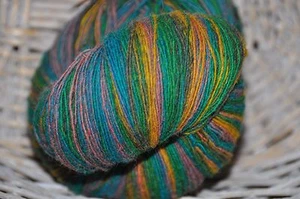 100% Schurwolle Tücherwolle Schafwolle Wolle Lace Strickgarn handgefärbt *920* - Bild 1 von 8