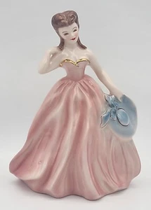 Vintage Florence Ceramics Mid-Century Modern Nancy Figurine in Pink w/ Hat - Picture 1 of 18