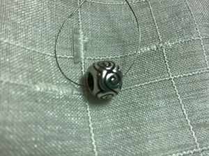 Original Pandora Large Swirls Charm Bead, Sterling, 925 ALE, Retired - Bild 1 von 7