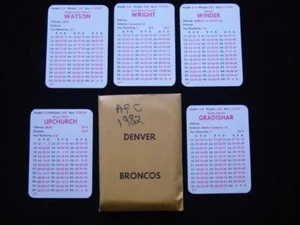 1982 APBA : DENVER BRONCOS NFL Football Team Set : 32 players cards - Picture 1 of 1