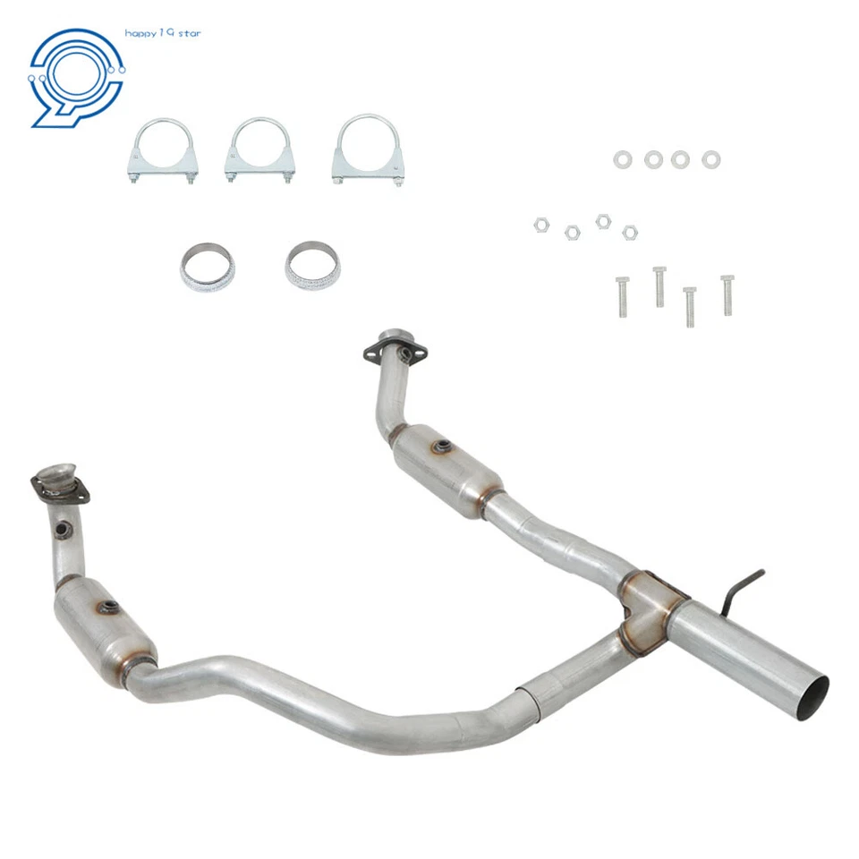 Front Y Pipe Catalytic Converters For 09-2014 Ford E-150 250 350 Super Duty 5.4L - Imagem 1 de 4