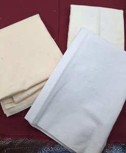 Vintage Quilting Cotton, Various Makers, Cream/Tan tones, 5+ yd DE-STASH - Picture 1 of 4