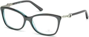 Swarovski Faith SW5151 020 Gray Cat Eye Plastic Eyeglasses Frame 53-15-135 - Picture 1 of 2