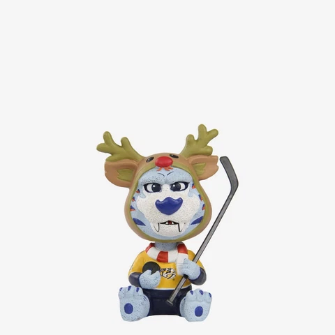 Gnash Nashville Predators Christmas Mascot Bobble Bro Mini Bobblehead NHL Hockey Cover