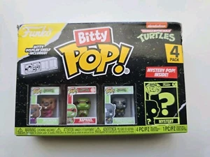 Funko Bitty Pop TMNT Splinter Raphael Rocksteady 4er Pack mit Regal - Bild 1 von 6