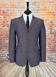 Mod Suit Purple & Gold Two Tone Suit 3 Button Slim Fitting Suit 1980's - Picture 1 of 6
