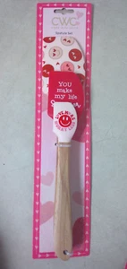 Juego de 3 Espátulas de Silicona Rosa y Rojo Cara Smiley Día de la Madre San Valentín Regalos - Imagen 1 de 5