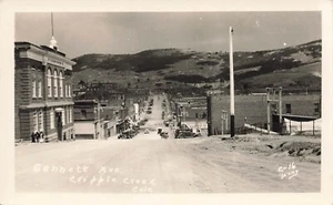 Postal LP62 Cripple Creek Colorado Bennett Ave RPPC 1942 - Imagen 1 de 2