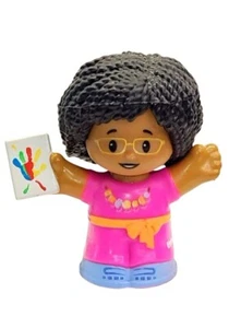 Mattel 2021 Fisher Price Little People Art Teacher Figure Replacement African Am - Picture 1 of 7