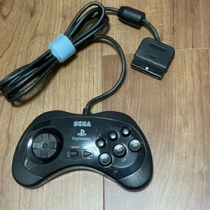 Sega Sony Playstation 2 Saturn Controller Pad Black 2 PS2 IPS-5001 stick - Picture 1 of 10