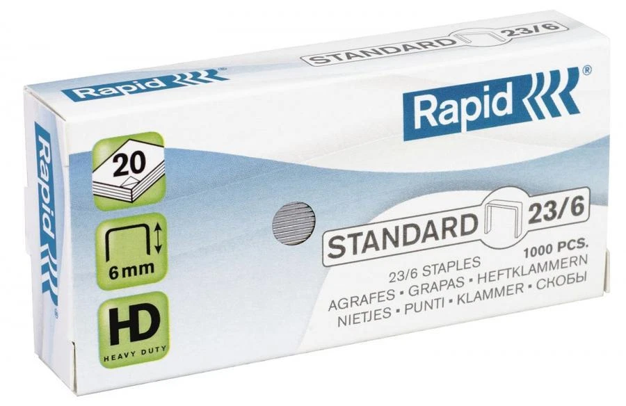 Rapid Heftklammern Standard 23/6, galvanisiert