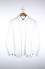 Biała bawełniana lniana koszula męska Hermes Paris vintage 39 15 1/2 wyprodukowana we Francji