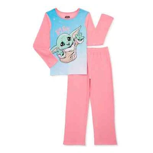 NEW Girls Baby Yoda Pajamas Set Pants Mandalorian Star Wars Size 6/6X NEW - Picture 1 of 4