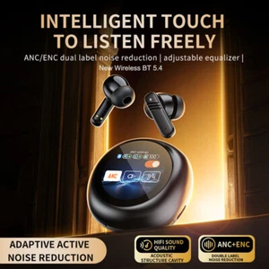 Bluetooth Earbuds Headset 5.4 Wireless Noise Cancelling TWS w/Touch Screen Sport - Bild 1 von 26