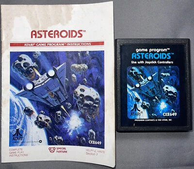 ASTEROIDS - Atari 2600 Game Cartridge W Manual - Classic Arcade Game - Image 1 of 4