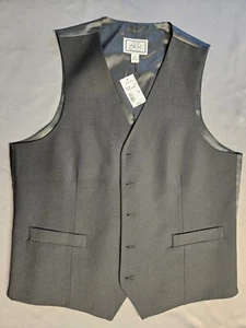 PROM JoS A BANK 1905 MEN'S VEST TUXEDO DRESS Black WOOL   JACKET MEDIUM - Picture 1 of 11