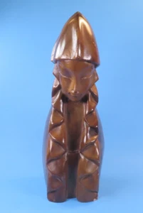 Hand Carved Wood Virgin Mary 12.25" Statue Wooden Vintage Madonna - Picture 1 of 19