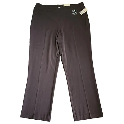 Pantalones Dressbarn Mujer Talla 16 Sólidos Todo Marrón Control Abdomen Pantalón Pierna Nuevo con Etiquetas Foto 1 de 4