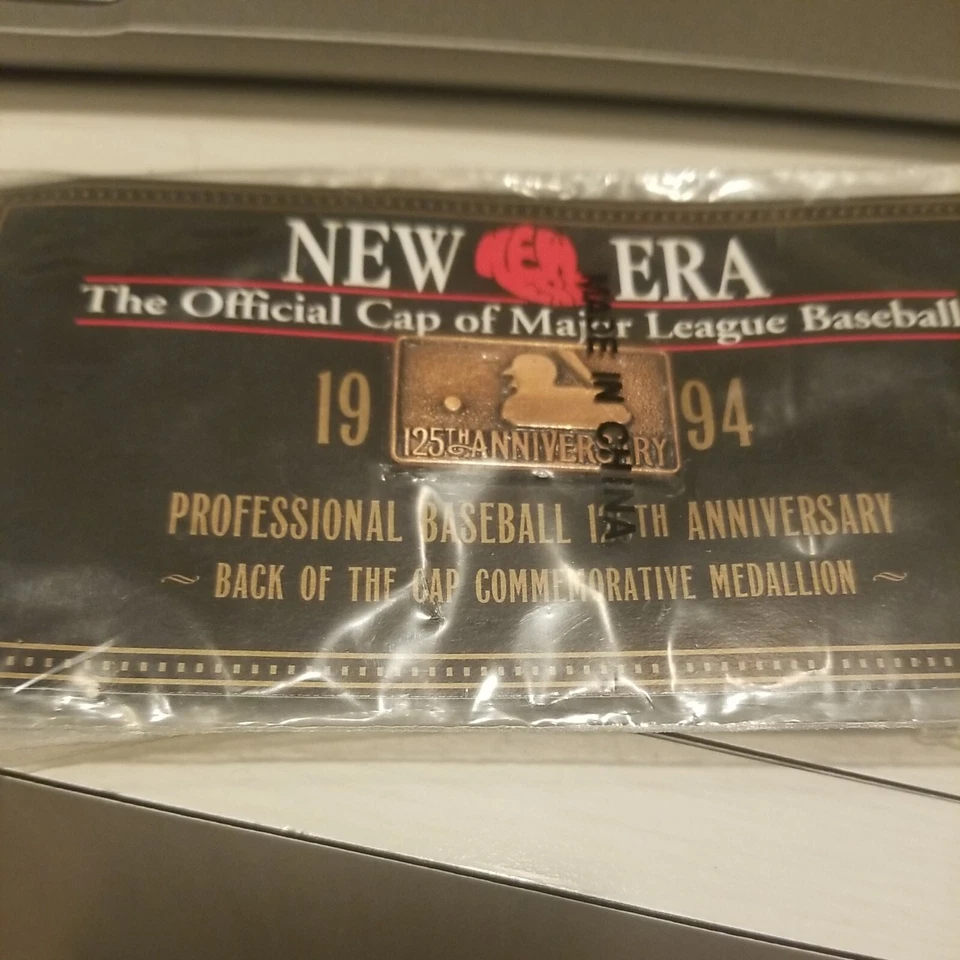 Major league baseball 125th anniversary mlb 125 hat cap medallion back of hat - Image 1 of 1