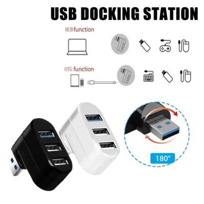 Mini USB 3.0 2.0 HUB 3 Port Verteileradapter für PC Laptop Hot T7 - Bild 1 von 4