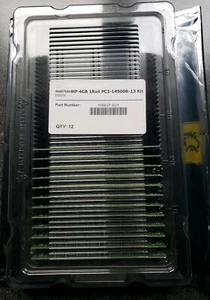 708637-B21 HP 4GB SINGLE RANK X4 PC3-14900R MEMORY - 715272-001 - *NEW SEALED* - Picture 1 of 5