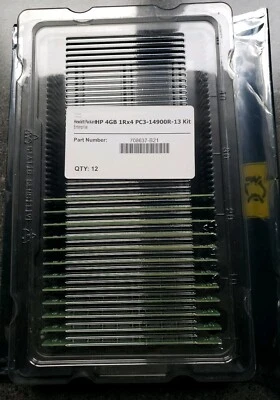 708637-B21 HP 4GB SINGLE RANK X4 PC3-14900R MEMORY - 715272-001 - *NEW SEALED* - Image 1 of 4