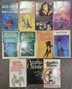 Lot 18 Agatha Christie mystery pb books vintage Poirot Marple - Picture 1 of 3