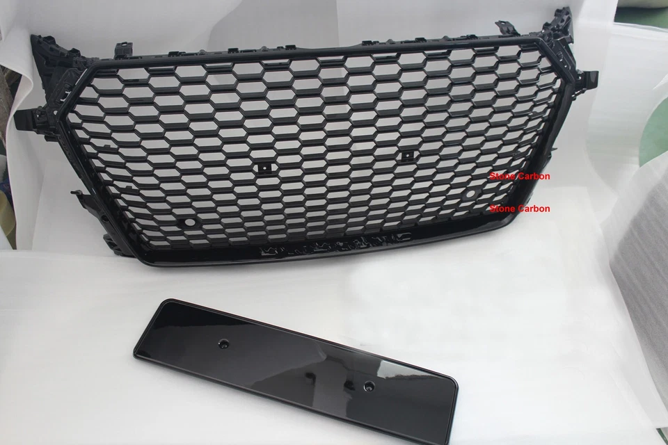 TTRS Style Honeycomb Grill Black Grille For 2015 15 2016 16 2017 17 AUDI TT - Image 1 of 3