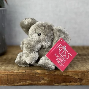 Russ Luvvies - Kristi Elephant Small Pudding Beanie Elephant New Tags 5" - Picture 1 of 11
