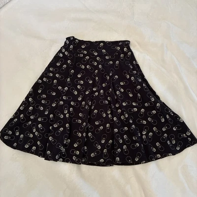 Falda Effie’s Heart negra bombilla hasta la rodilla, bolsillos, talla XS Foto 1 de 4