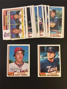 Juego de equipo Topps Minnesota Twins 1982 con 32 cartas intercambiadas Kent Hrbek RC - Imagen 1 de 1