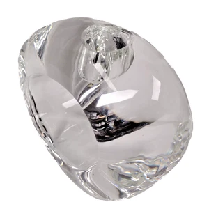 Orrefors Sweden Lead Crystal Centerpiece Stick Candle Holder modern  5" x  5" - Picture 1 of 6