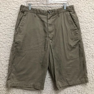 Volcom Shorts 34 Mens Brown Chino Flat Front Pockets Skate Streetwear Modern - Picture 1 of 11