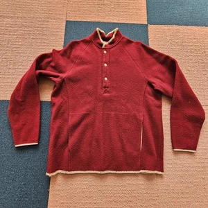Vintage 60S Woolrich Sweater Mens Medium 1/4 Red Heavy Wool Pullover X1c - Picture 1 of 11