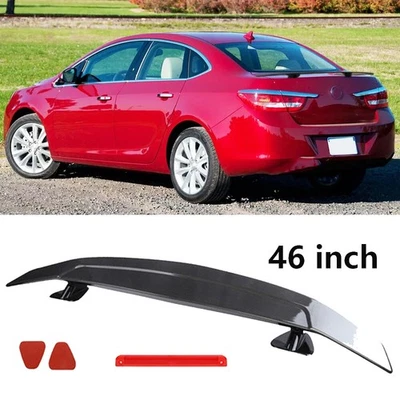 For Buick Verano 46" Rear Trunk Spoiler Racing GT Style Wing Matte Black Set — 第 1/4 张图片