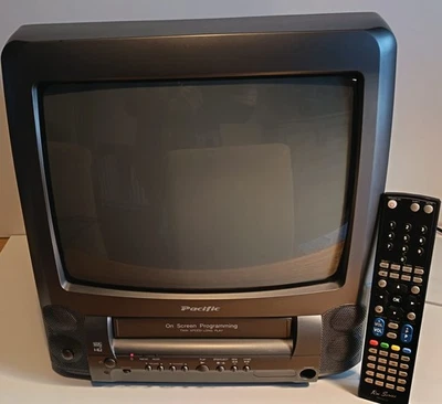 14 Inch Pacific CRT Retro Gaming TV Monitor VCR Combo PVTV361 With Remote  - Image 1 of 4