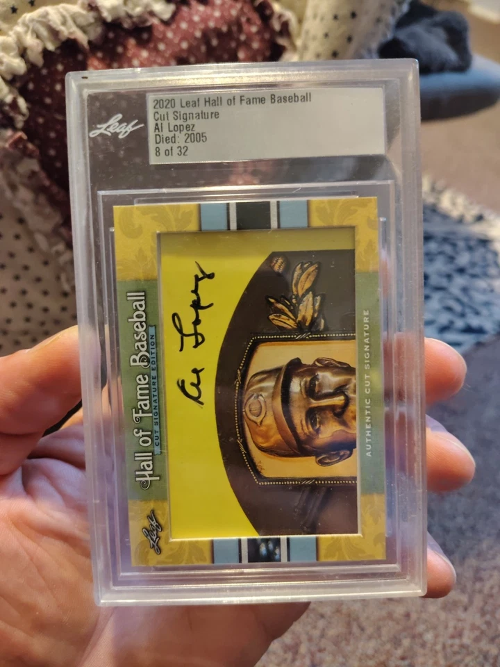 Autógrafo Leaf Hall of Fame Baseball 2020 corte Al López Foto 1 de 4