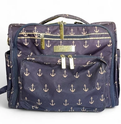 Ju-Ju-Be Navy Blue Nautical Print Diaper Travel Bag - Image 1 of 4