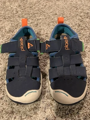 Little Kids Plae Sam 2.0 Navy Athletic Casual Sandals Water Shoes Size 8.5 - Image 1 of 4