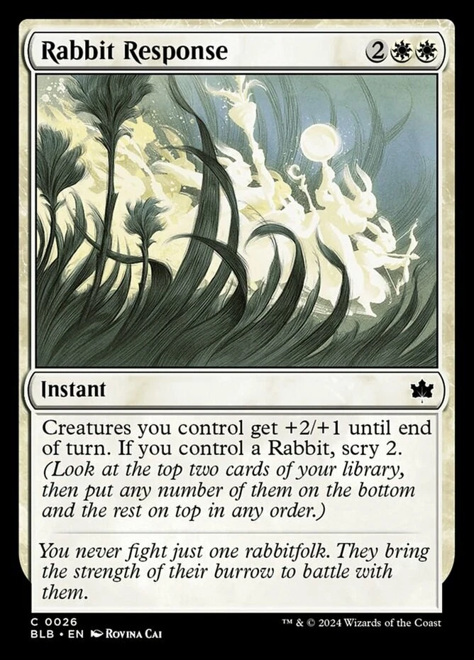 x1 Rabbit Response - Bloomburrow - NM - MTG - Image 1 of 1