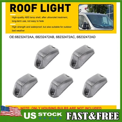 Прозрачный чехол для габаритных огней крыши для кабины 14-2023 Ram ProMaster 2500 3500 - Изображение 1 из 4