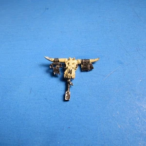 GW Warhammer 40k 3rd/4th Ed Era Ork Ghazghkull Back Banner Bit OOP Metal d04 - Picture 1 of 1