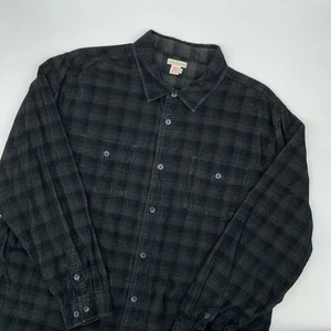 Carbon2Cobalt Shirt Mens XL Black Plaid Flannel Button Up Long Sleeve Cotton - Picture 1 of 9